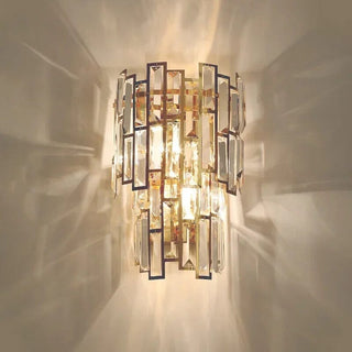 Shanice Crystal Wall Lamp Opulent Modern  Luxury Gold Frame Light Fitting