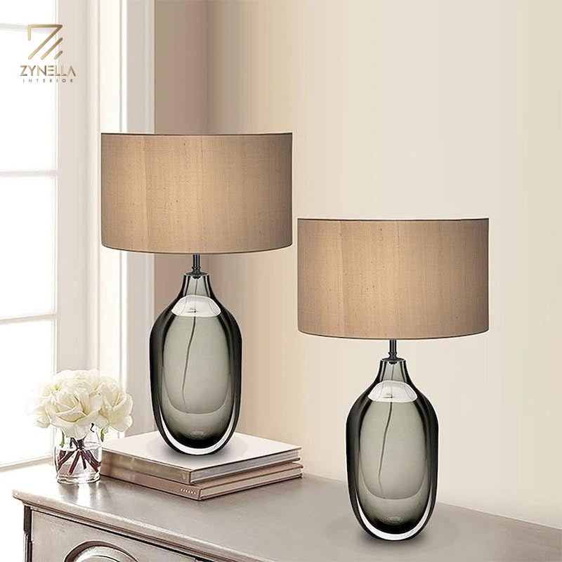 Eclipse Glass Modern Table Lamp