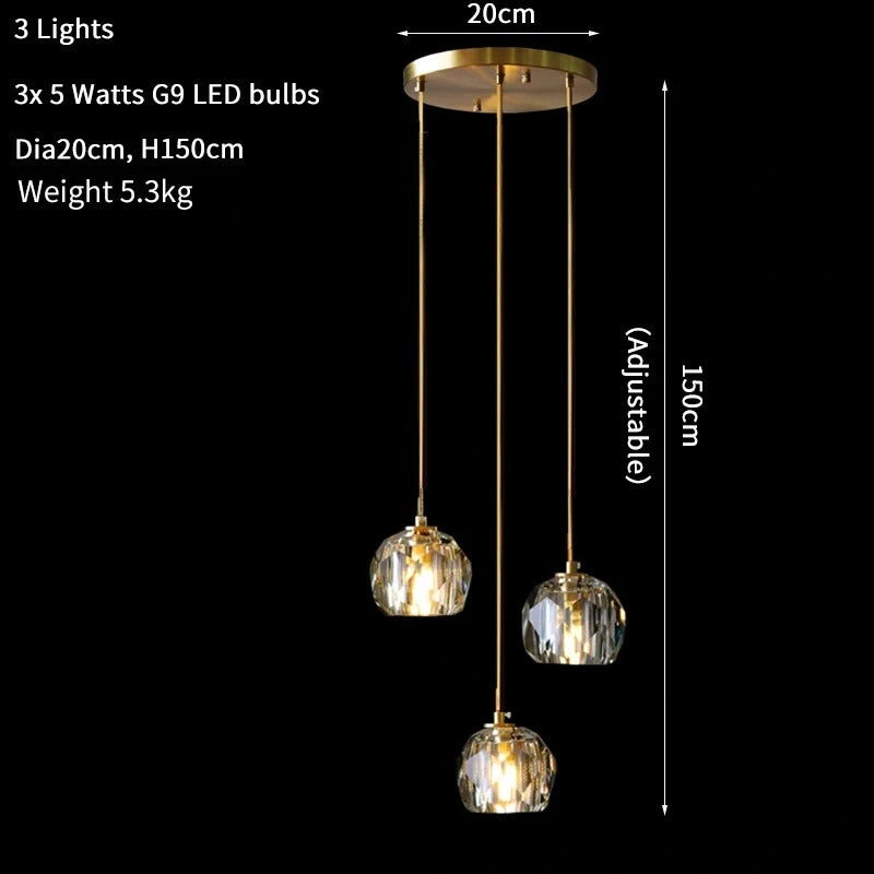 Elvi Crystal Modern Pendants