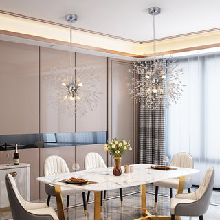 Modern Dandelion Pendant Light Modern  Opulent Multi-Tier Crystal Chandelier