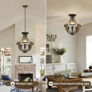 Rustic Glow Farmhouse Chandelier Modern  Ornate Antique Finish Fixture
