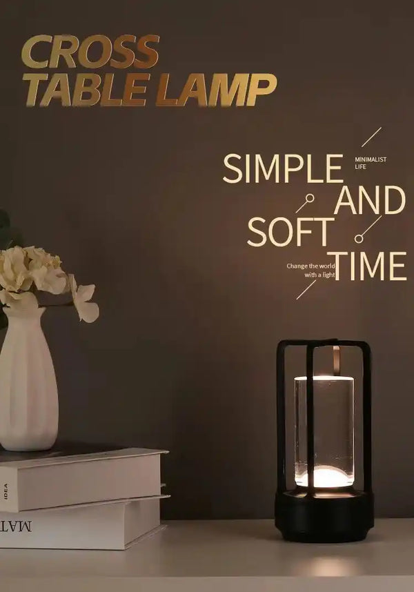 Zynella Lantern: Premium Crystal & Aluminum Alloy Cordless Lamp