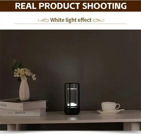 Zynella Lantern: Premium Crystal & Aluminum Alloy Cordless Lamp