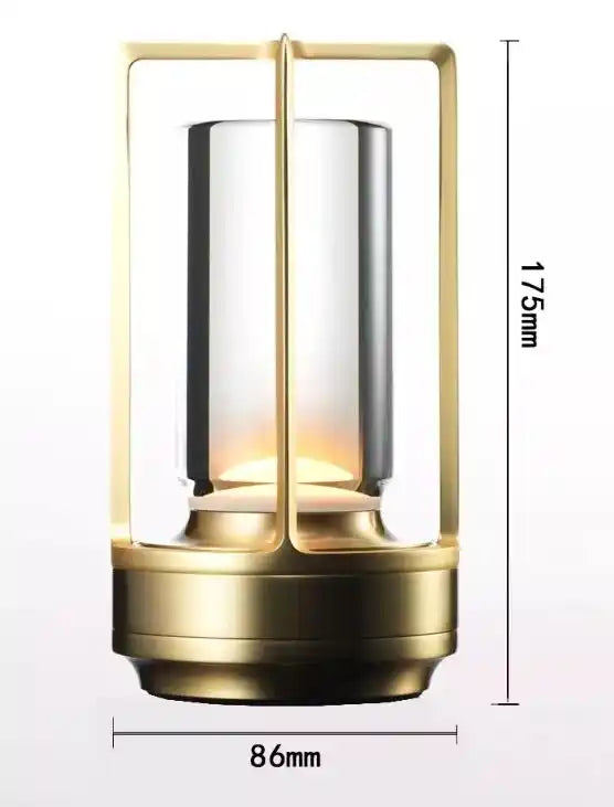 Zynella Lantern: Premium Crystal & Aluminum Alloy Cordless Lamp