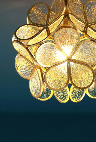 Zynella Flower Glass Pendant Modern  Minimalist Round Flush Mount
