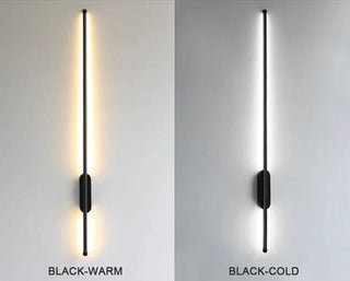 Zynella Black Tube Wall Lamp Modern Geometric Design Lamp