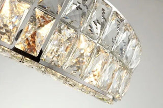 Phoebe Chrome Ring Chandelier Chic Modern  Bohemian Rattan Woven Pendant