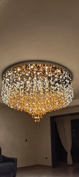 Zynella Modern Stone Chandelier Refined Modern  Contemporary Crystal Statement Fixture