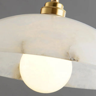 Inigo Marble Alabaster Hanging Lamps Modern  Sculptural Spiral LED Fixture