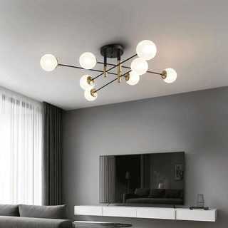 Elias Chandelier Modern  Chic Glass Globe Pendant