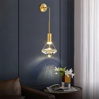 Emil Diamond Sconce Modern  Vintage Brass Accent Lighting
