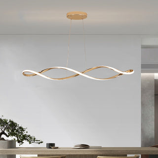 Scandinavian Spiral Artistic Modern  Elegant Teardrop LED Pendant