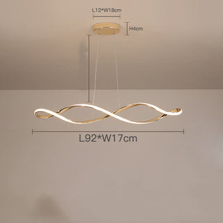 Scandinavian Spiral Artistic Modern  Elegant Teardrop LED Pendant