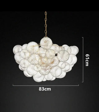 Zynella Bubble Chandelier Modern  Chic Glass Globe Pendant
