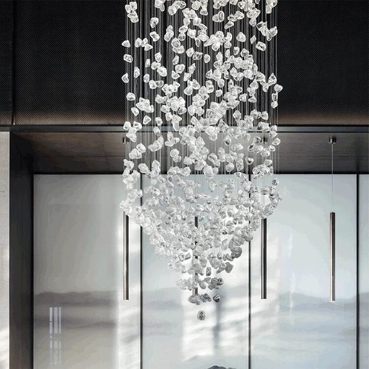 Zynella Modern Stone Crystal Chandelier
