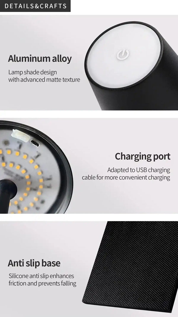 Zynella Nordik: Tall Scandinavian Waterproof Cordless LED Lamp