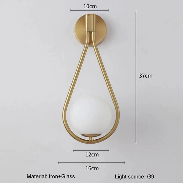 Golden Droplet Modern Lamp
