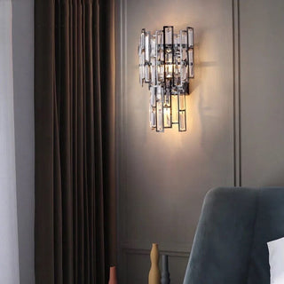 Shanice Crystal Wall Lamp Opulent Modern  Luxury Gold Frame Light Fitting