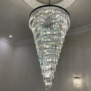 Elena Chandelier Modern  Opulent Multi-Tier Crystal Chandelier