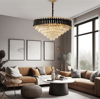 Leonardo Chandelier Collection Modern  Luxury Gold Frame Light Fitting