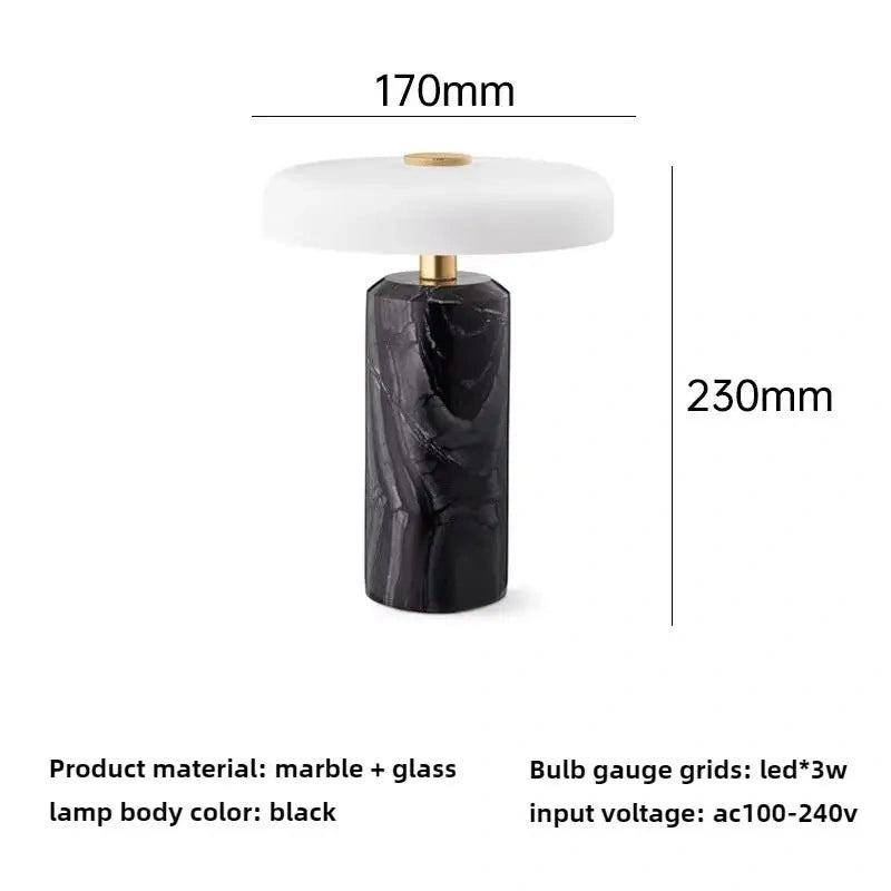 Aurora Elegant Marble Accent Lamp