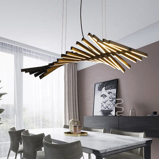The Fishbone Chic Modern  Handcrafted Artisan Ceiling Light