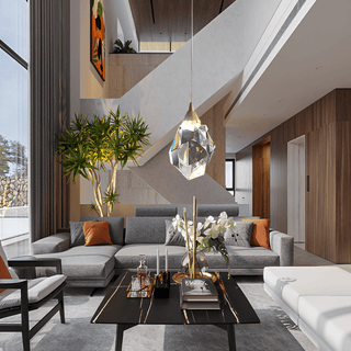 The Crystal Pendant Chic Modern  Handcrafted Artisan Ceiling Light