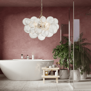 Zynella Bubble Chandelier Modern  Chic Glass Globe Pendant