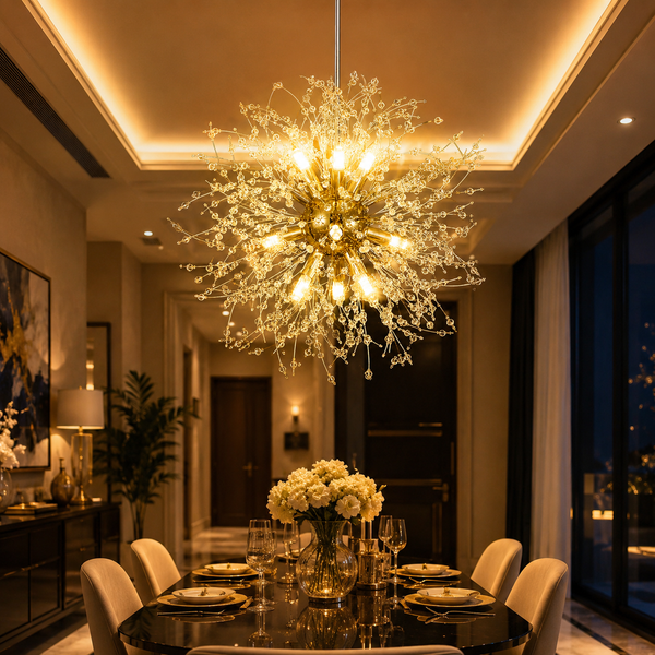 Zynella Dandelion Crystal LED Chandelier