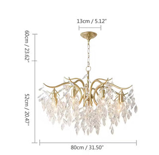 Waltz Crystal Chandelier Artistic Modern  Scandinavian Wooden Accent Light