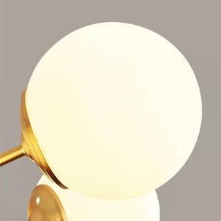 Milky Head Chandelier Modern  Scandinavian Wooden Accent Light