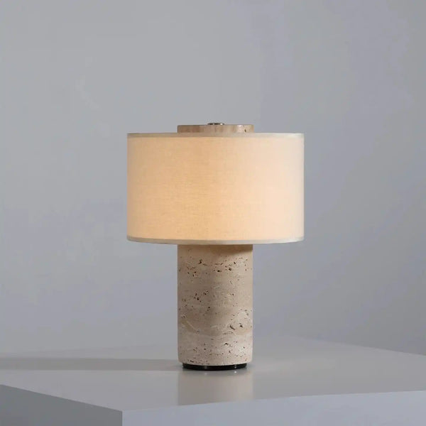 Zynella Elysian: Retro Marble & Fabric Wabi-Sabi Designer Lamp