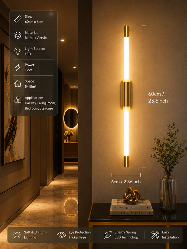Zynella Nordic Cylindrical LED Wall Lamp