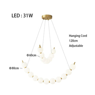 Vera Pearl Spiral Chandelier Opulent Modern  Sculptural Spiral LED Fixture