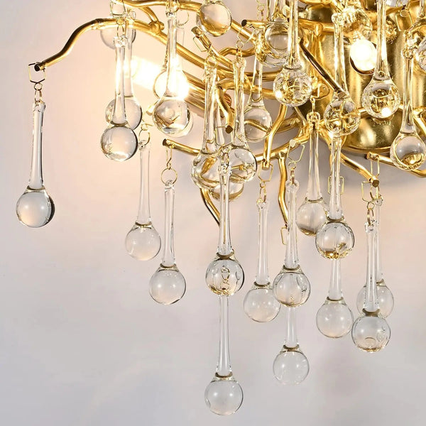 Eystra Crystal Gold Wall Lamp