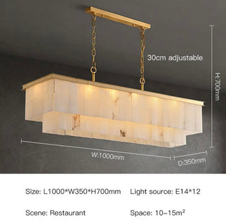 Unity Alabaster Chandelier Decorative Modern  Minimalist Round Flush Mount