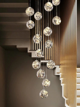 Bella Glass Ball Chandelier Modern  Elegant Teardrop LED Pendant