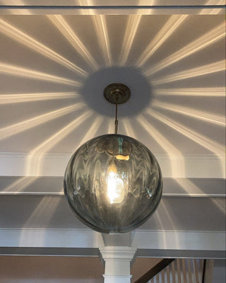 Tulise Glass Pendants Modern  Minimalist Round Flush Mount