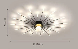 Zynella Firework Wand Chandelier Modern  Luxury Gold Frame Light Fitting