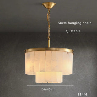 Golden Horizon Marble Chandeliers Modern  Ultra Slim LED Panel Lighting