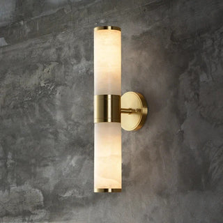 Zynella Antique Gold Marble Wall Lamp Modern  Bohemian Rattan Woven Pendant