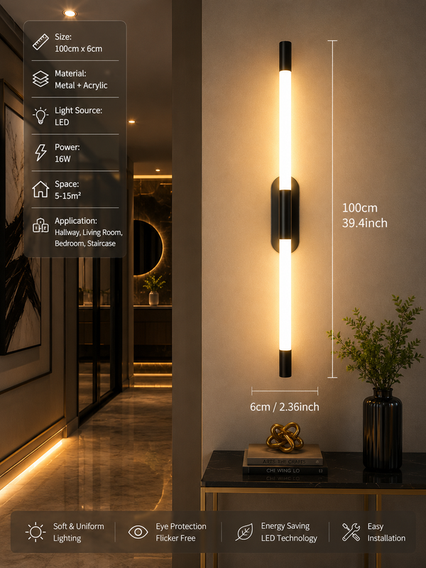 Zynella Nordic Cylindrical LED Wall Lamp