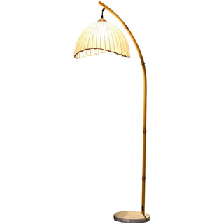 Bamboo Floor Lamp Modern  Elegant Teardrop LED Pendant