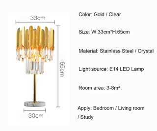 Ivy Crystal Floor & Table Lamp Modern  Opulent Multi-Tier Crystal Chandelier