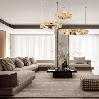 Grace Ring Chandelier Modern  Scandinavian Wooden Accent Light