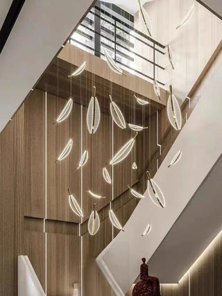 Golden Leaf LED Pendant Modern  Luxury Gold Frame Light Fitting