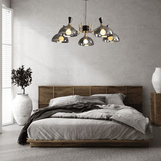 Grosvenor Black Glass LED Chandelier Modern  Opulent Multi-Tier Crystal Chandelier