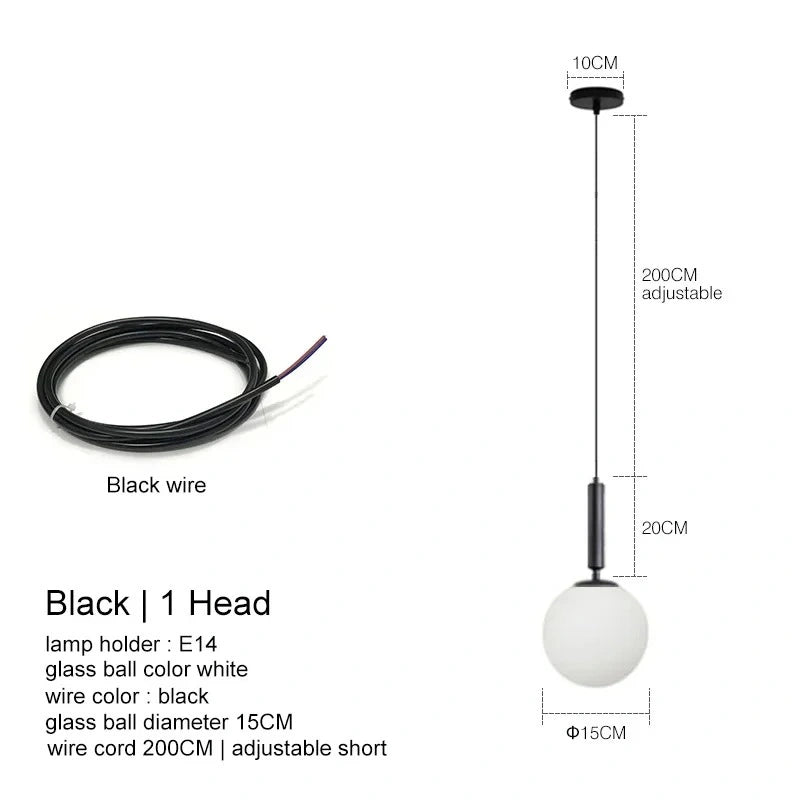 Black Castello Modern Pendant Light