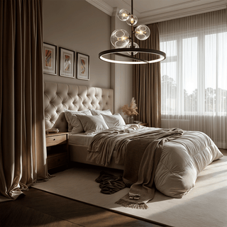 Lucian Bubble Chandelier Modern  Sculptural Spiral LED Fixture