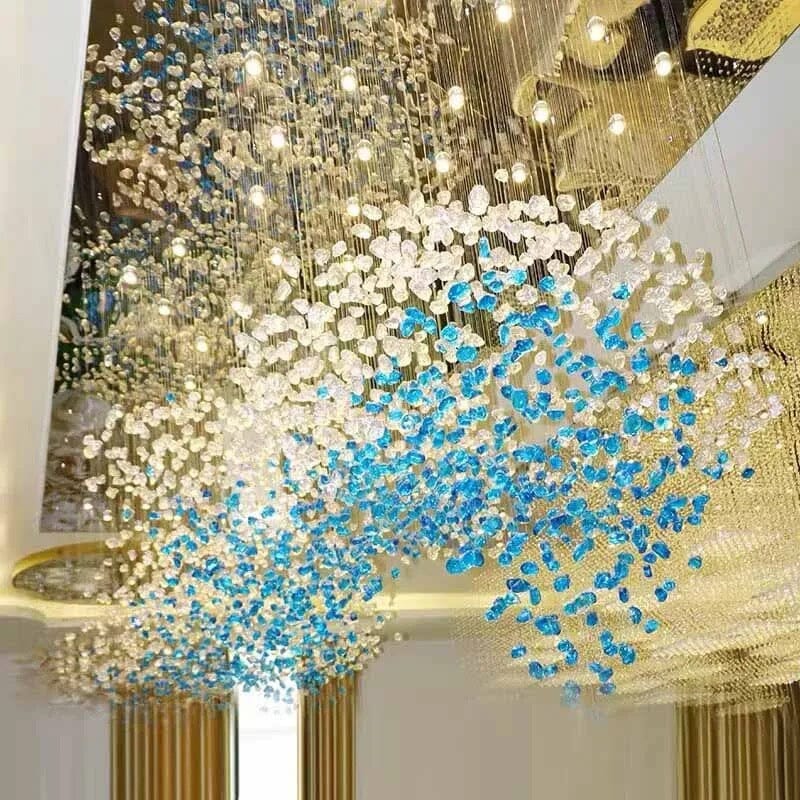 Zynella Modern Stone Crystal Chandelier